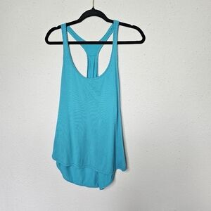Lululemon 105 Singlet Turquoise Bali Breeze Gray Micro Stripe‎ Size 8